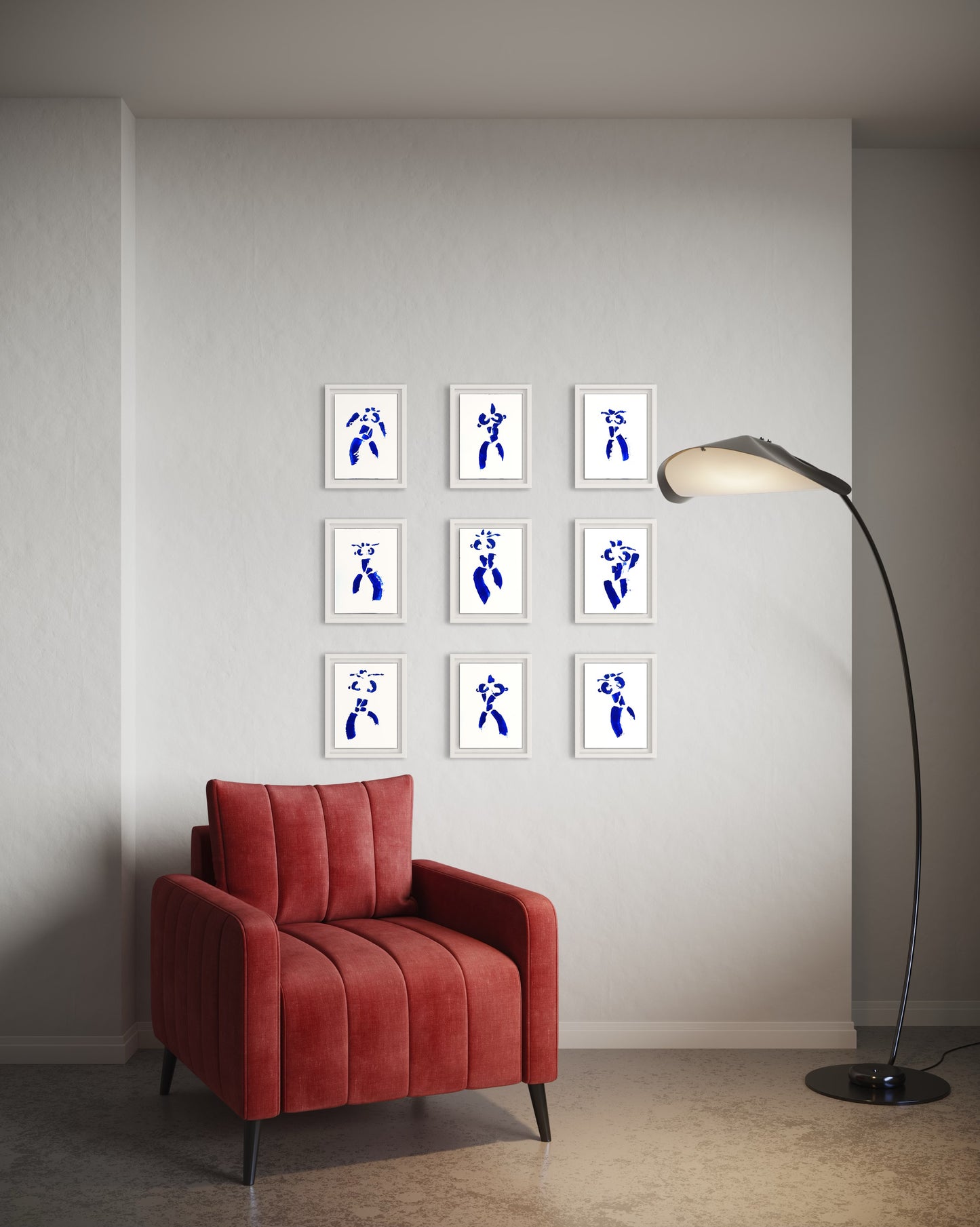 MINI COBALT BLUE FRAMED POSTER