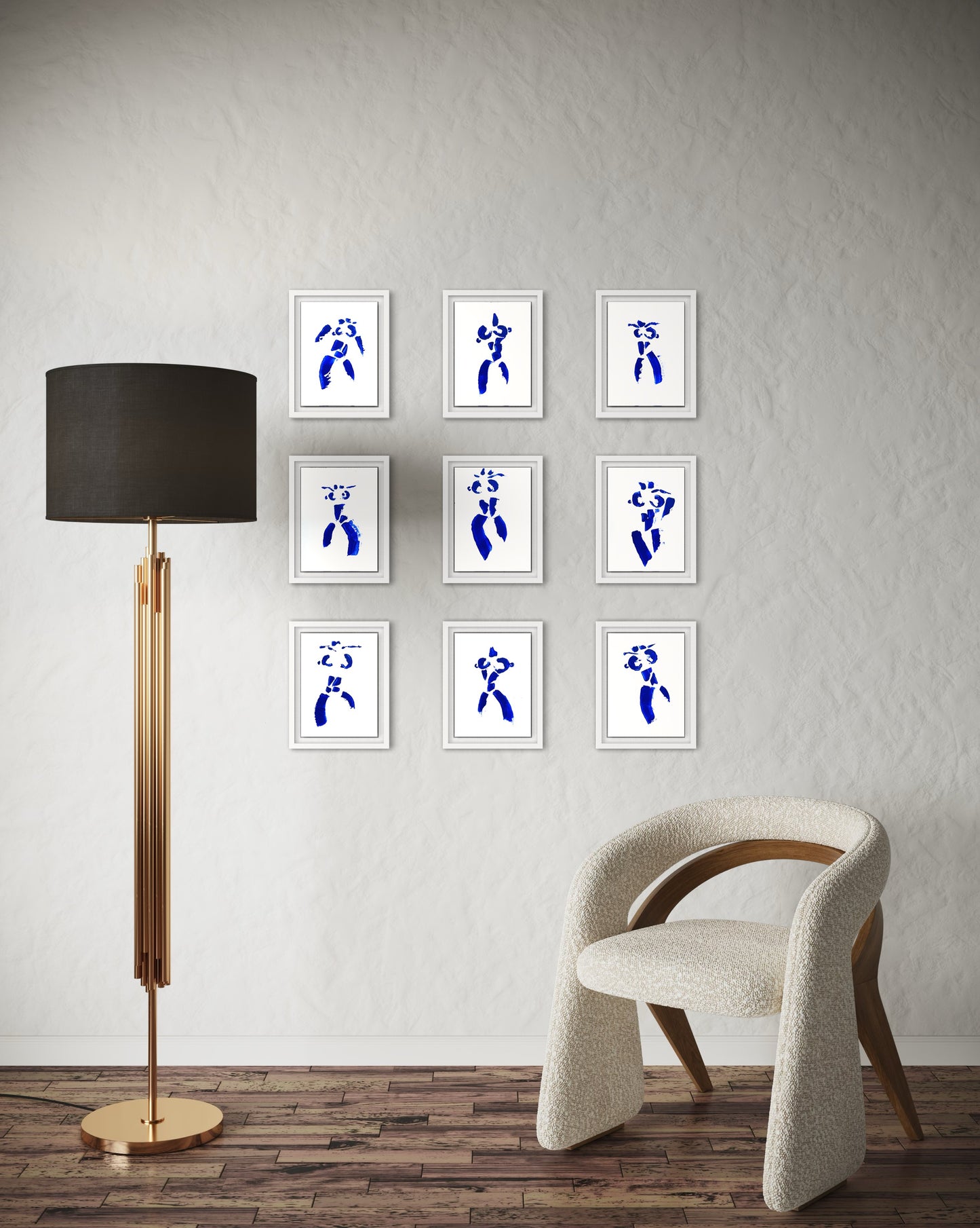 MINI COBALT BLUE FRAMED POSTER