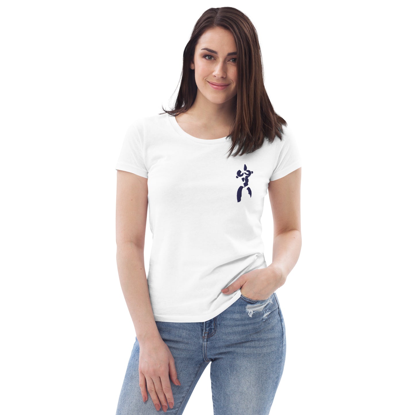 KEL STUDIO ART BLUE Women's fitted eco tee