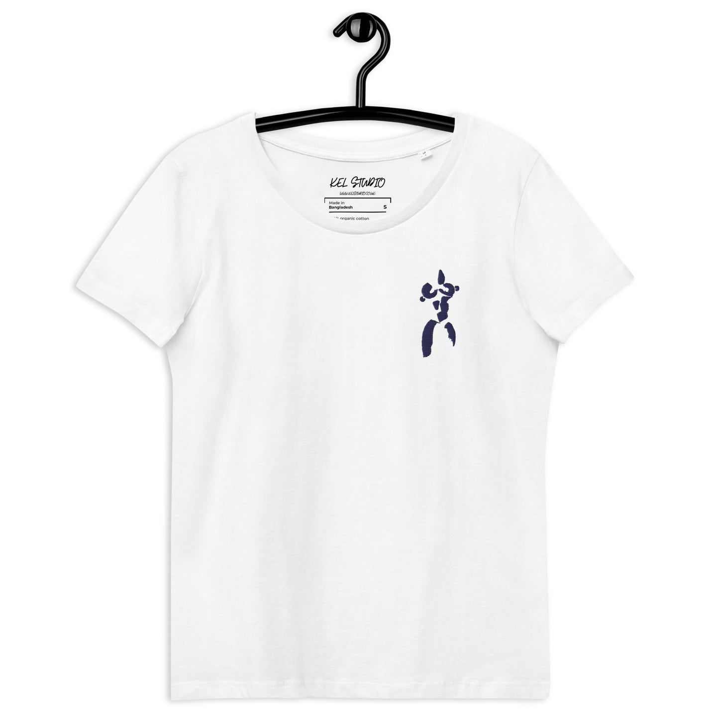 KEL STUDIO ART BLUE Women's fitted eco tee