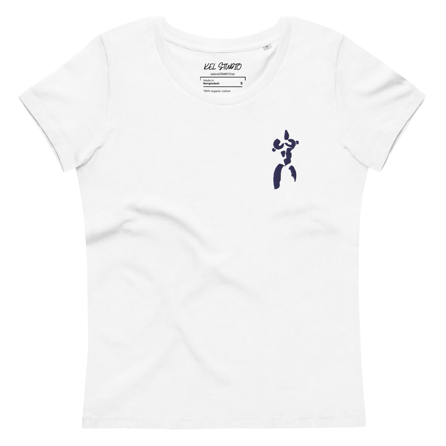 KEL STUDIO ART BLUE Women's fitted eco tee